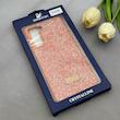 قاب گوشی Galaxy S21 FE سامسونگ نگین دار سواروسکی SWAROVSKI پلاک فلزی صورتی کد 77409