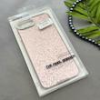 قاب گوشی iPhone 7 Plus - iPhone 8 Plus آیفون اورجینال لاکچری یونیک کیس شاین شطرنجی لنز نگین دار صورتی کد 163180