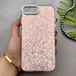 قاب گوشی iPhone 7 Plus - iPhone 8 Plus آیفون اورجینال لاکچری یونیک کیس شاین شطرنجی لنز نگین دار صورتی کد 163180
