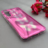 قاب گوشی Galaxy A16 سامسونگ موج دار ابر و بادی براق درجه یک لنز برجسته طرح پروانه صورتی کد E19-159162