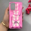 قاب گوشی Galaxy A53 سامسونگ موج دار ابر و بادی براق درجه یک لنز برجسته طرح پروانه صورتی کد E19-159163