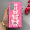 قاب گوشی Galaxy A54 سامسونگ موج دار ابر و بادی براق درجه یک لنز برجسته طرح پروانه صورتی کد 159164