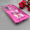 قاب گوشی Galaxy A56 سامسونگ موج دار ابر و بادی براق درجه یک لنز برجسته طرح پروانه صورتی کد 159166