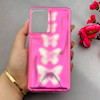 قاب گوشی Galaxy S21 FE سامسونگ موج دار ابر و بادی براق درجه یک لنز برجسته طرح پروانه صورتی کد E19-159173