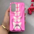 قاب گوشی Galaxy S23 FE سامسونگ موج دار ابر و بادی براق درجه یک لنز برجسته طرح پروانه صورتی کد E19-159174