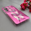 قاب گوشی Galaxy S24 FE سامسونگ موج دار ابر و بادی براق درجه یک لنز برجسته طرح پروانه صورتی کد E19-159175