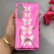 قاب گوشی Galaxy S24 FE سامسونگ موج دار ابر و بادی براق درجه یک لنز برجسته طرح پروانه صورتی کد E19-159175