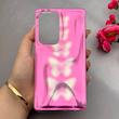 قاب گوشی Galaxy S25 Ultra سامسونگ موج دار ابر و بادی براق درجه یک لنز برجسته طرح پروانه صورتی کد E19-159177