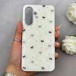 قاب گوشی Galaxy A17 سامسونگ اورجینال Unique Case یونیک کیس لاکچری رزینی طرح پاپیون کیوت کد 162687
