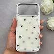 قاب گوشی iPhone 17 Pro Max آیفون اورجینال Unique Case یونیک کیس لاکچری رزینی طرح قلب کیوت کد 162805