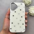 قاب گوشی iPhone 16 آیفون اورجینال Unique Case یونیک کیس لاکچری رزینی طرح قلب کیوت کد 162813