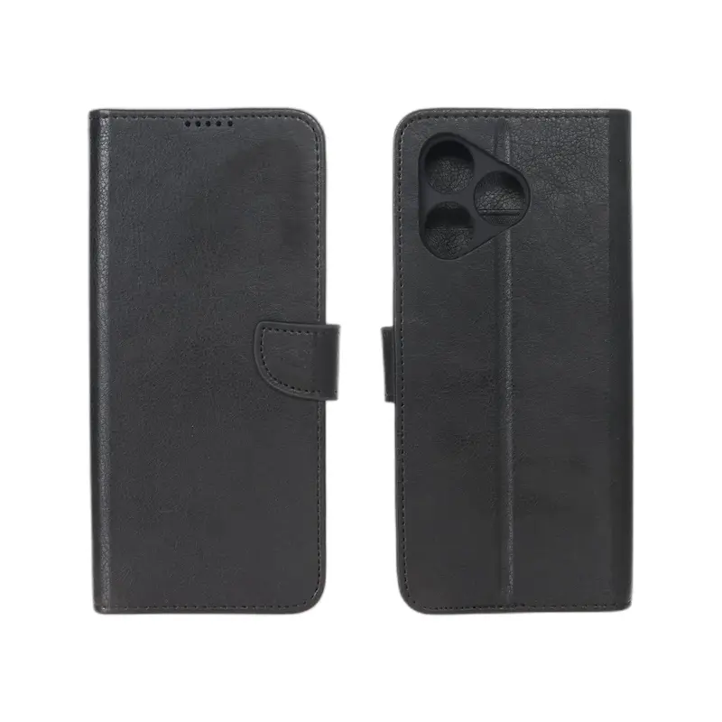 کیف گوشی Honor 400 آنر مگنتی طرح چرم کتابی محافظ لنزدار مشکی کد 99993