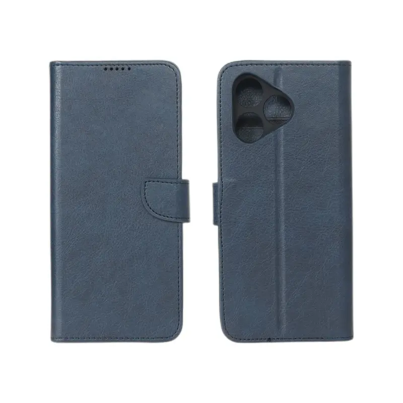 کیف گوشی Honor 400 آنر مگنتی طرح چرم کتابی محافظ لنزدار سرمه ای کد 99995