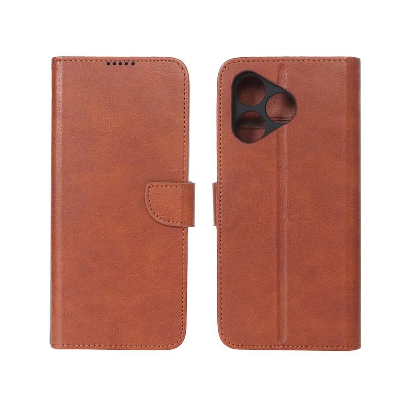 کیف گوشی Honor 400 آنر مگنتی طرح چرم کتابی محافظ لنزدار قهوه ای کد 99996