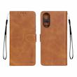 کیف گوشی Honor X5 Plus آنر مگنتی طرح چرم کتابی محافظ لنزدار عسلی کد 180048