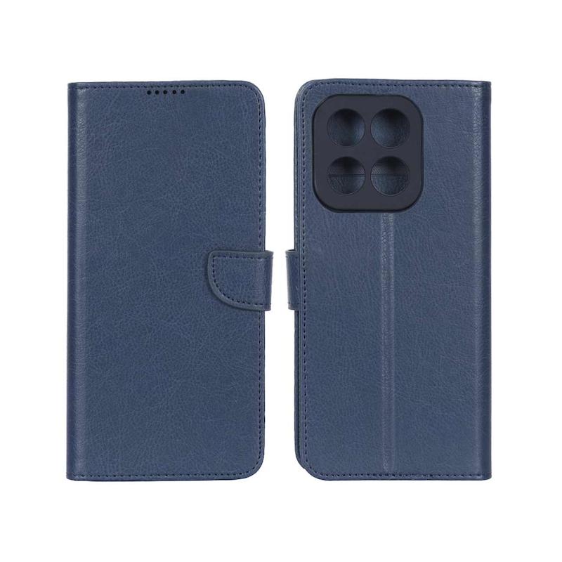 کیف گوشی Honor X7D آنر مگنتی طرح چرم کتابی محافظ لنزدار سرمه ای کد 180082