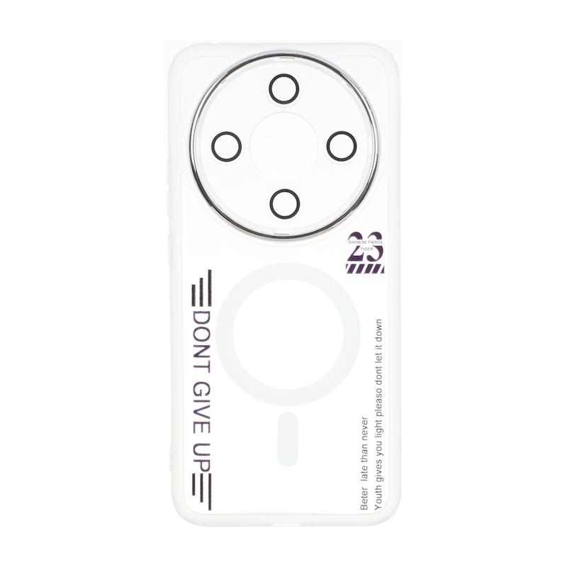 قاب گوشی Honor X9D آنر اورجینال متال کیس Metal طرح ژله ای شفاف طرح مگ سیف محافظ لنز دار سفید کد 180099