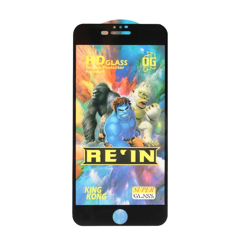 گلس گوشی iPhone 6 Plus - 6S Plus - iPhone 7 Plus - 8 Plus آیفون شیشه ای فول کاور Rein HD OG FULL Cover اورجینال مشکی کد 180107