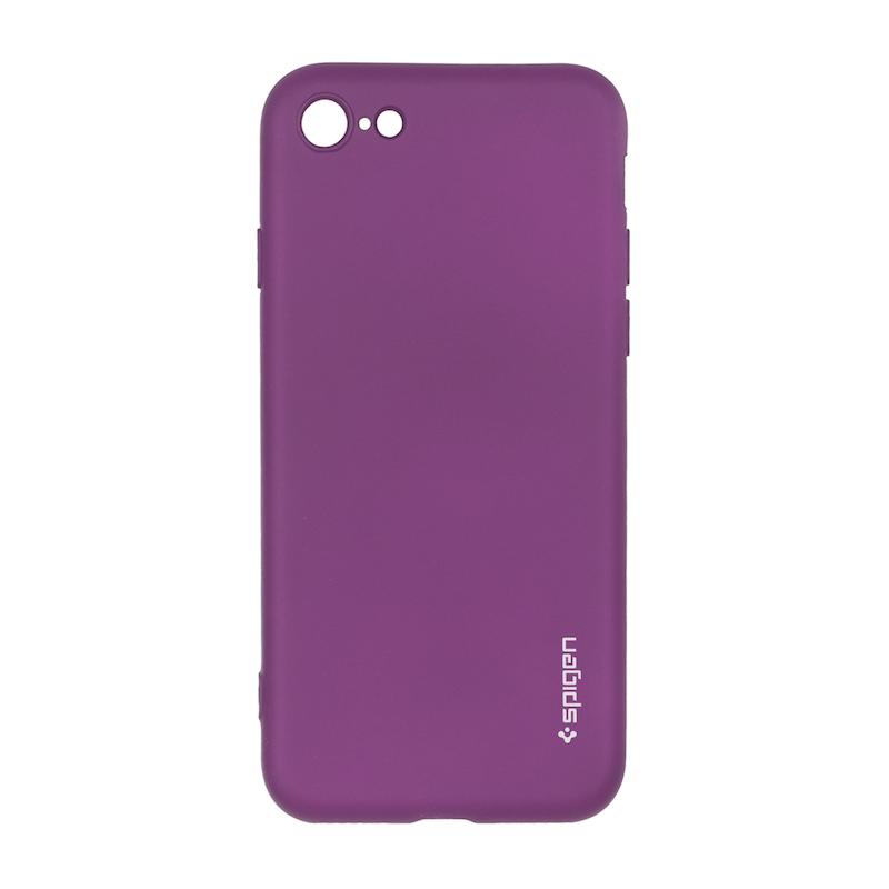 قاب گوشی iPhone 7 - iPhone 8 - iPhone SE 2020 - iPhone SE 2022 آیفون سیلیکونی ژله ای PC برند SPIGEN اسپیگن بنفش کد 180108