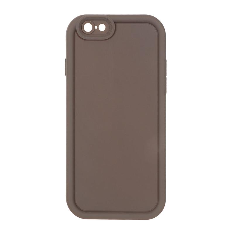قاب گوشی iPhone 6 - iPhone 6S آیفون سیلیکونی ژله ای Solid محافظ لنزدار قهوه ای کد 180124