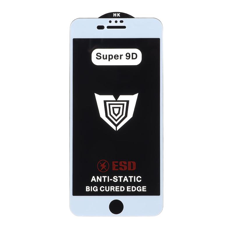 گلس گوشی iPhone 7 Plus - iPhone 8 Plus آیفون شیشه ای فول کاور HK ESD ANTI STATIC دور تراش Full Cover Super 9D اورجینال کد G128-180130