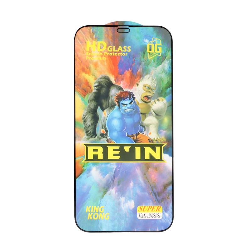 گلس گوشی iPhone 12 Pro Max آیفون شیشه ای فول کاور Rein HD OG FULL Cover اورجینال مشکی کد 180136
