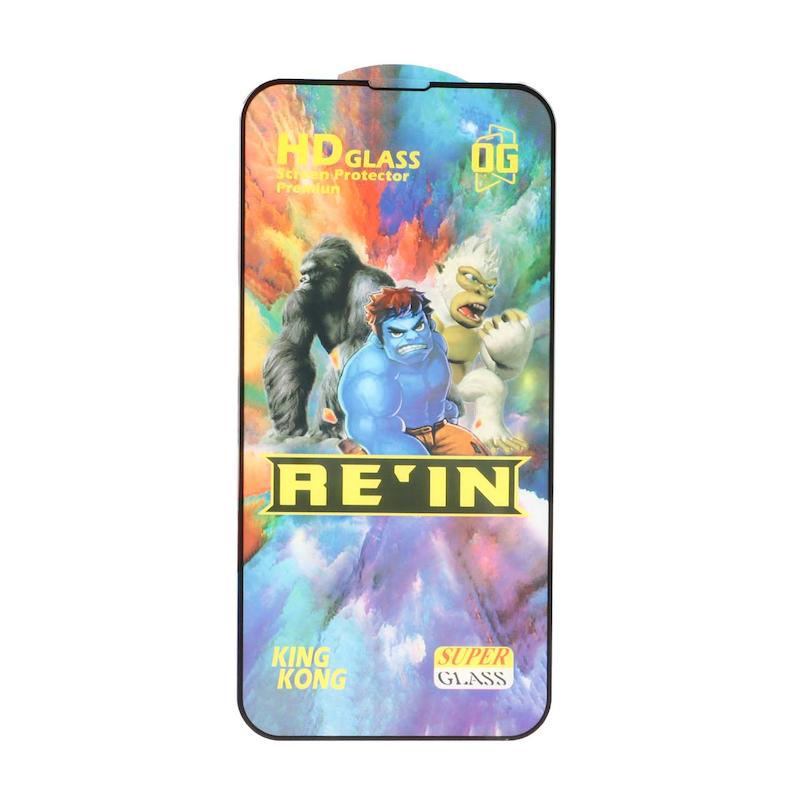 گلس گوشی iPhone 13 - 14 - 13 Pro - 16E آیفون شیشه ای فول کاور Rein HD OG FULL Cover اورجینال مشکی