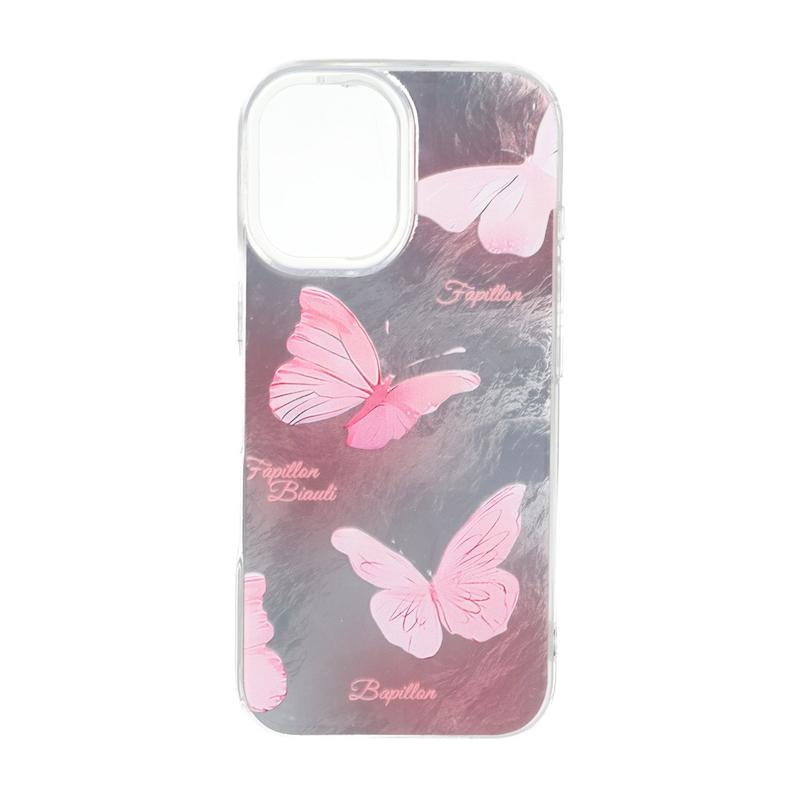 قاب گوشی iPhone 16 آیفون IMD لیزری لاکچری سخت HARD طرح پروانه کیوت کد 180168