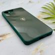 قاب گوشی Galaxy A06 سامسونگ PVD طرح کربن Porsche ضد خش پشت گلس شیشه ای محافظ لنزدار سبز کد 163282