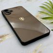 قاب گوشی Galaxy A07 سامسونگ PVD طرح کربن Porsche ضد خش پشت گلس شیشه ای محافظ لنزدار قهوه ای کد 163288