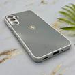 قاب گوشی Galaxy A16 سامسونگ PVD طرح کربن Porsche ضد خش پشت گلس شیشه ای محافظ لنزدار طوسی کد 163292