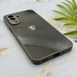 قاب گوشی Galaxy A17 سامسونگ PVD طرح کربن Porsche ضد خش پشت گلس شیشه ای محافظ لنزدار خاکستری کد 163298