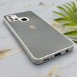 قاب گوشی Galaxy A21S سامسونگ PVD طرح کربن Porsche ضد خش پشت گلس شیشه ای محافظ لنزدار طوسی کد 163302