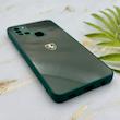 قاب گوشی Galaxy A21S سامسونگ PVD طرح کربن Porsche ضد خش پشت گلس شیشه ای محافظ لنزدار سبز کد 163303