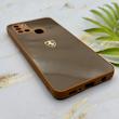 قاب گوشی Galaxy A21S سامسونگ PVD طرح کربن Porsche ضد خش پشت گلس شیشه ای محافظ لنزدار قهوه ای کد 163305