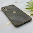 قاب گوشی Galaxy A30S - A50S - A50 سامسونگ PVD طرح کربن Porsche ضد خش پشت گلس شیشه ای محافظ لنزدار خاکستری کد 163322