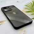 قاب گوشی Redmi 15C - Poco C85 شیائومی PVD طرح کربن Porsche ضد خش پشت گلس شیشه ای محافظ لنزدار مشکی کد 163328