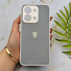 قاب گوشی Redmi 15C - Poco C85 شیائومی PVD طرح کربن Porsche ضد خش پشت گلس شیشه ای محافظ لنزدار طوسی کد 163330