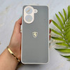 قاب گوشی Redmi A5 - Poco C71 شیائومی PVD طرح کربن Porsche ضد خش پشت گلس شیشه ای محافظ لنزدار طوسی کد 163331