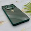 قاب گوشی Redmi Note 14 Pro 4G شیائومی PVD طرح کربن Porsche ضد خش پشت گلس شیشه ای محافظ لنزدار سبز کد 163345