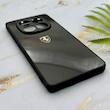 قاب گوشی Redmi Note 14 Pro 4G شیائومی PVD طرح کربن Porsche ضد خش پشت گلس شیشه ای محافظ لنزدار مشکی کد 163347