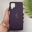 قاب گوشی Galaxy A12 - M12 سامسونگ UAG Design سیلیکونی ژله ای محافظ لنز دار بنفش کد 163047
