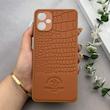 قاب گوشی Galaxy A06 سامسونگ Polo Design چرمی سخت محافظ لنزدار عسلی کد 163230