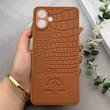 قاب گوشی Galaxy A07 سامسونگ Polo Design چرمی سخت محافظ لنزدار عسلی کد 163234