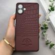 قاب گوشی Galaxy A07 سامسونگ Polo Design چرمی سخت محافظ لنزدار زرشکی کد 163235