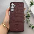 قاب گوشی Galaxy A16 سامسونگ Polo Design چرمی سخت محافظ لنزدار زرشکی کد 163238