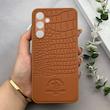 قاب گوشی Galaxy A16 سامسونگ Polo Design چرمی سخت محافظ لنزدار عسلی کد 163240