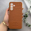 قاب گوشی Galaxy A17 سامسونگ Polo Design چرمی سخت محافظ لنزدار عسلی کد 163243