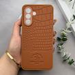 قاب گوشی Galaxy A17 سامسونگ Polo Design چرمی سخت محافظ لنزدار عسلی کد 163243