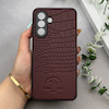 قاب گوشی Galaxy A17 سامسونگ Polo Design چرمی سخت محافظ لنزدار زرشکی کد 163245